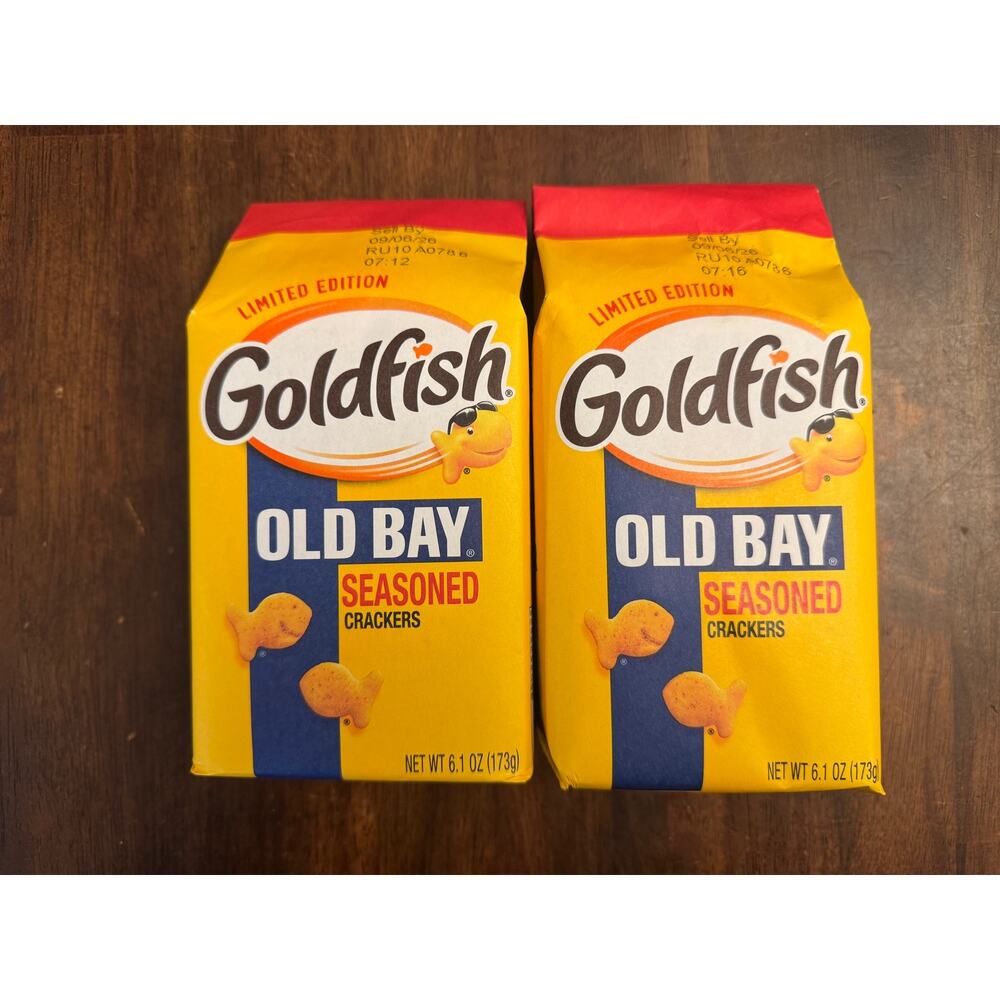 Goldfish crackers limited edition Old Bay seasoning sealed pack of 2